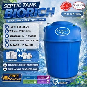 Septic Tank Bio/Biorich Spiteng/SepticTank BioTech/Tipe BSR 2800 Spiteng BioTank/Septik Tank BioFil BIORICH