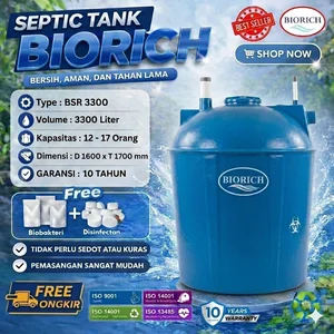 Septic Tank BIORICH/SepticTank BioTech/Spiteng BioTank/Spiteng BioFil Kapasitas 15 Org ( 3300L) Tipe BSR 3300 Spiteng /Sepiteng Modern
