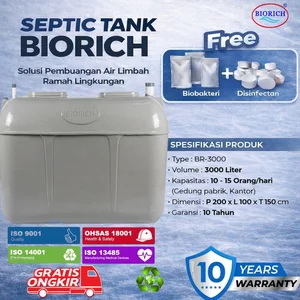 Septic Tank BIORICH/SepticTank BioRich/Spiteng BioTank/Septik Tank BioFil Biotech Volume  3000 L Tipe BR 3000 Sepiteng Modern
