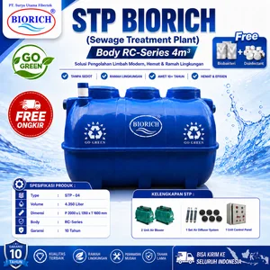 IPAL Modern STP BIORICH 4 m3 (4000 Liter) RC-04 - Standar Lingkungan Hidup & ISO - Bio Septic Tank Modern Ramah Lingkungan