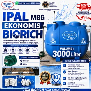 IPAL MBG Ekonomis BIORICH 3000 Liter/ IPAL RESTAURANT 3m3 / Tangki Pengolahan Air dan Ramah Lingkungan/IPAL DAPUR/RUMAH/CATHERING/SPPG DLL