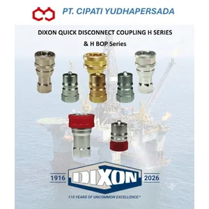 Dixon Quick Disconnect Coupling / Hydraulic Coupling (QDC) H Series & H BOP Series Kopling Hidrolik Quick Connect untuk Sistem Tekanan Tinggi