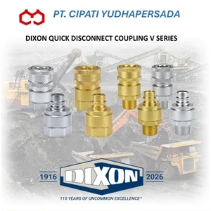 Dixon Quick Disconnect Coupling / Hydraulic Coupling (QDC) V Series Kopling Hidrolik Quick Connect untuk Sistem Tekanan Tinggi