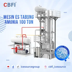 Mesin Es Tube CBFI AT100 dengan amonia - Kapasitas 60 80 95 100 Ton/Hari
