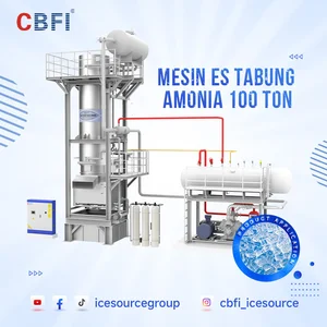 Mesin Es Tube CBFI AT100 dengan amonia - Kapasitas 60 80 95 100 Ton/Hari