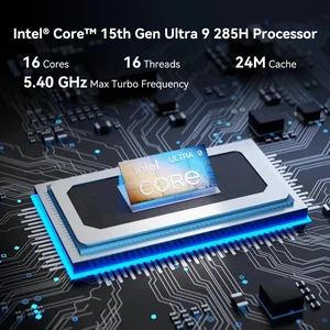 Geekom Mini PC Gaming IT15 Ultra 9 285H 32GB DDR5 2TB SSD Intel Arc 140T GPU Windows 11 Pro Wifi 7