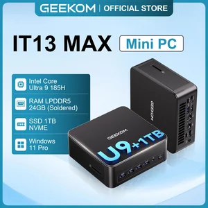 GEEKOM Mini PC IT13 MAX Intel Ultra 9 185H Ram 24GB/1TB SSD NVME Windows 11 Pro Garansi 3 Tahun - 24GB/1TB