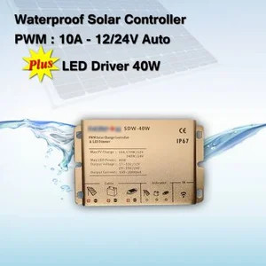 Mppt Solar Charge Controller Jwb Waterproof Pwm 10A Plus Driver Led 40 Watt