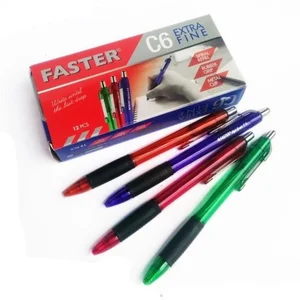 Pulpen Faster C6 Warna Hitam atau Biru