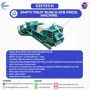 Szetech Bunch Press  Sawit Mesin Pencacah Pelepah Sawit Tandan Kosong Sawit