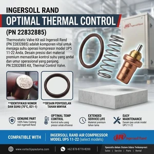 Ingersoll Rand Thermostatic Valve Kit UP5 11-22 PN 22832885 – Kit Thermostatic Valve Kompresor Screw