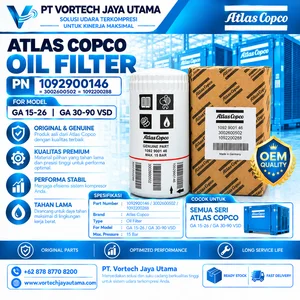 Atlas Copco Oil Filter PN 1092900146 = 3002600502 = 1092200288 Filter Oli Screw Air Compressor