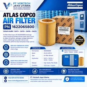 Atlas Copco Air Filter PN 1622065800 Filter Udara Screw Compressor