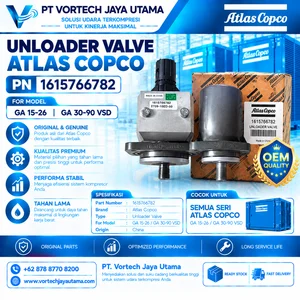 UNLOADER VALVE ATLAS COPCO PN 1615766782 Unloading Valve Screw Air Compressor