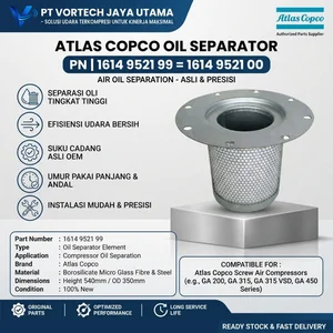 Atlas Copco 1614952199 Element Separator Oil Separator Screw Air Compressor