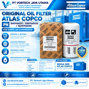 ORIGINAL OIL FILTER ATLAS COPCO 3001160211 / 3001160212 / 1625752600 – Filter Oli Screw Air Compressor