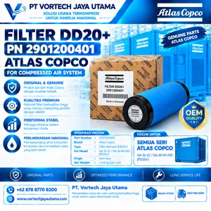 Filter DD20+ 2901200401 Atlas Copco Air Line Filter Kompresor