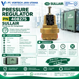 Pressure Regulator Sullair PN 408275 Pressure Regulator Kompresor Screw Air Compressor