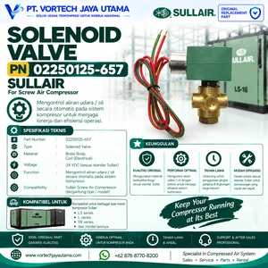 Solenoid Valve Sullair 02250125-657 Solenoid Valve Kompresor Screw Air Compressor