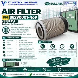 Air Filter 88290001-469 Sullair untuk Screw Air Compressor Filter Udara Kompresor Sullair
