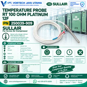 Temperatur Probe RT 100 Ohm Platinum 12F PN 250039-909 Sullair Temperature Sensor Screw Air Compressor