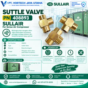 Shuttle Valve 408893 Sullair Valve Kompresor Screw Air Compressor