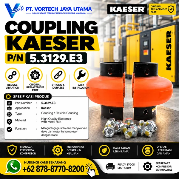 Coupling 5.3129.E3 Kaeser – Kopling Kompresor Screw Air Compressor