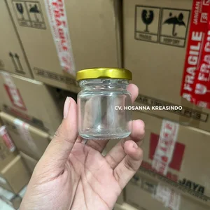 Jar Kaca 30ml Gold Lid Food Grade untuk Selai & Souvenir