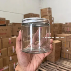 Jar / Toples Kaca 500ml Tutup Aluminium Food Grade untuk Dessert Selai & Cookies