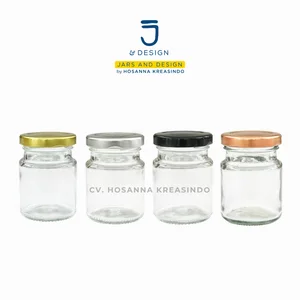 Jar Kaca Bulat Birdnest 70ml Tutup Silver Food Grade