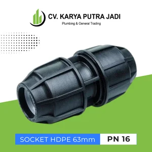 SAMBUNGAN PIPA HDPE SOCKET 63MM UKURAN 2INCH
