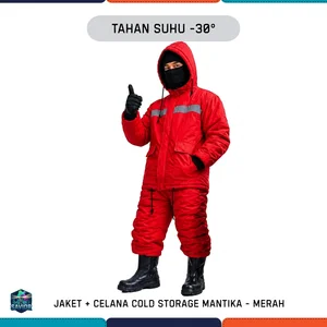 MANTIKA Industrial Cold Storage Suit (-30°C) RED - Freezer Wear & Thermal Safety Jacket