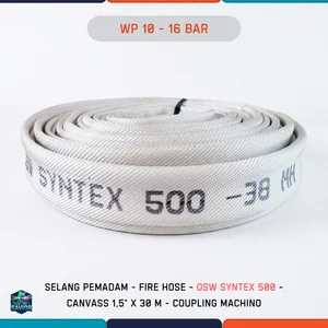 Selang Pemadam 1.5" x 30M OSW Syntex 500 Canvas Polyester - Fire Hose High Pressure
