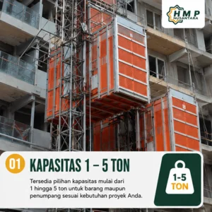Passenger Hoist dan Lift Barang Kapasitas 1-5 Ton PT HMPN Lhokseumawe