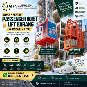 Passenger Hoist dan Lift Barang Kapasitas 1-5 Ton PT HMPN Lhokseumawe