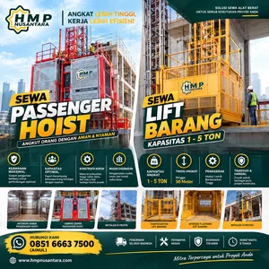 Passenger Hoist dan Lift Barang Kapasitas 1-5 Ton PT HMPN Padangsidempuan