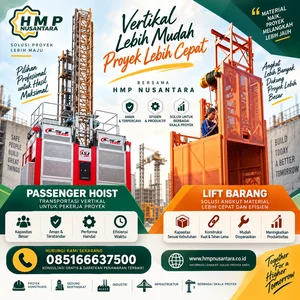 Passenger Hoist dan Lift Barang Kapasitas 1-5 Ton PT HMPN Bukittinggi