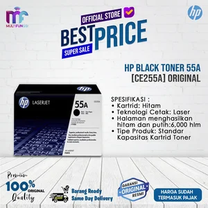 TONER HP Black Toner 55A CE255A ORIGINAL RESMI