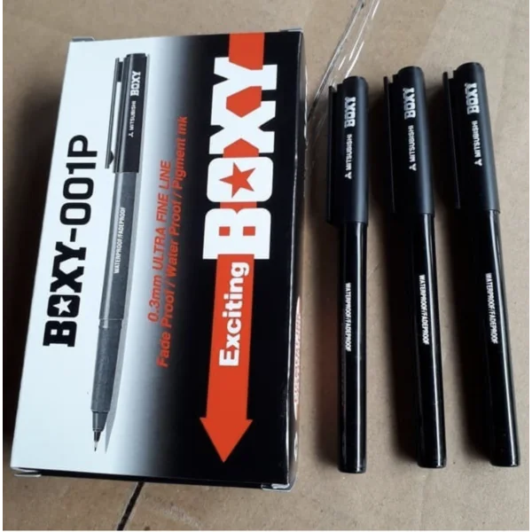 Pulpen Boxy Uni Ball UB 105 05 mm (Pulpen dan Pensil)