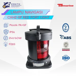 Lampu Navigasi Kapal CXH2-11P Single Deck Port Light Merah 6 Inch
