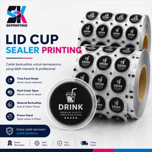 Lid Cup Sealer Printing Roll untuk Usaha Minuman dan Kopi