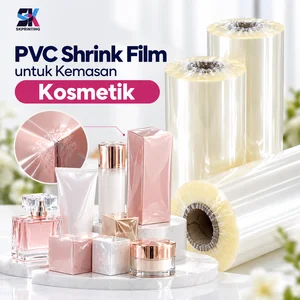 PVC Shrink Film untuk Kemasan Kosmetik Plastik Kerut PVC Shrink Film Roll