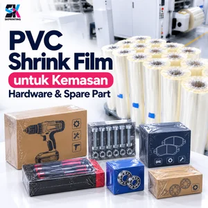 PVC Shrink Film untuk Kemasan Hardware & Spare Part Plastik Kerut PVC Shrink Film Roll