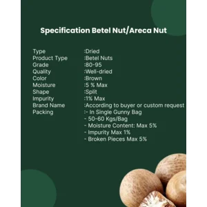 Pinang Kering Asnur Indo Agriculture