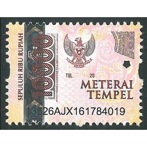 Materai 10.000 Untuk Tanda Tangan