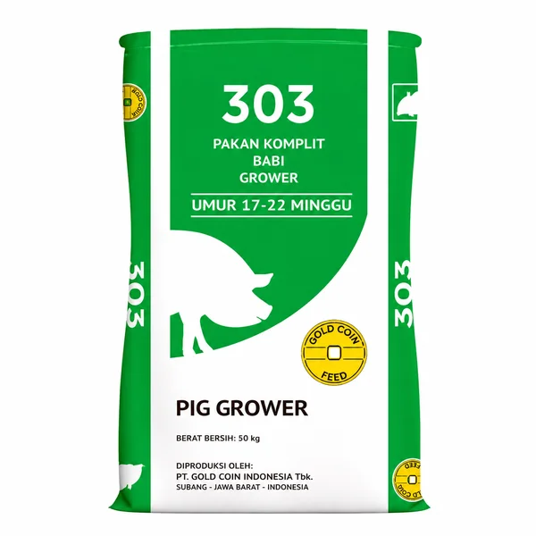 GOLD COIN 303 – Pakan Komplit Babi Fase Pembesaran (Grower) Premium
