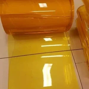 PVC Strip Curtain Yellow Transparan untuk Industri