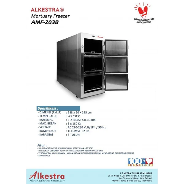 Mortuary Freezer 3 Pintu - Kantong Jenazah