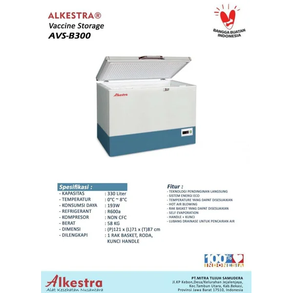 Vaccine Storage AVS-B300 -  Alat Kesehatan Lainnya