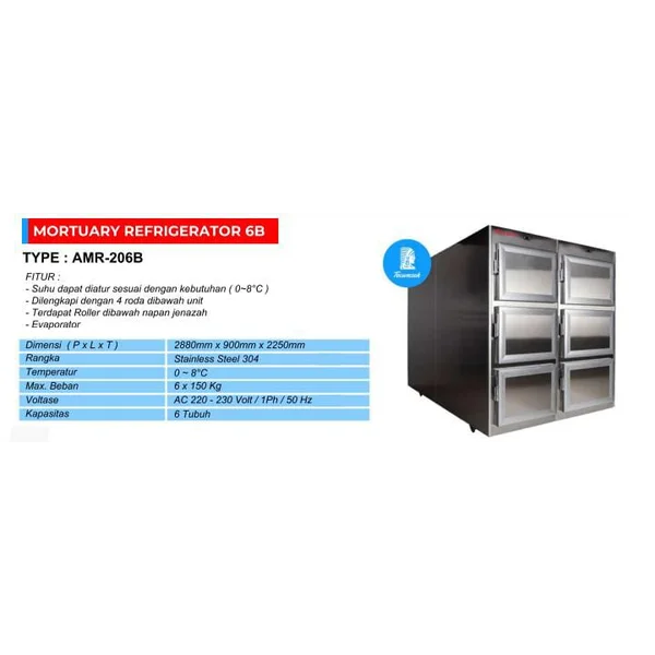 Mortuary Refrigerator 6B - Kantong Jenazah 